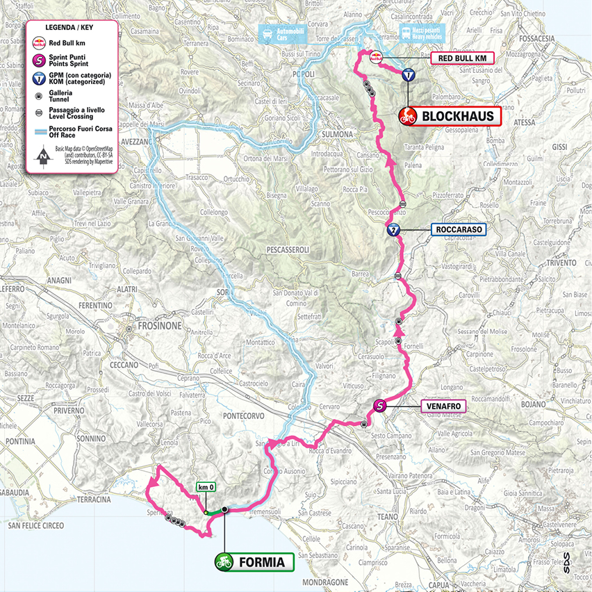 Route information for the 2026 Giro d'Italia