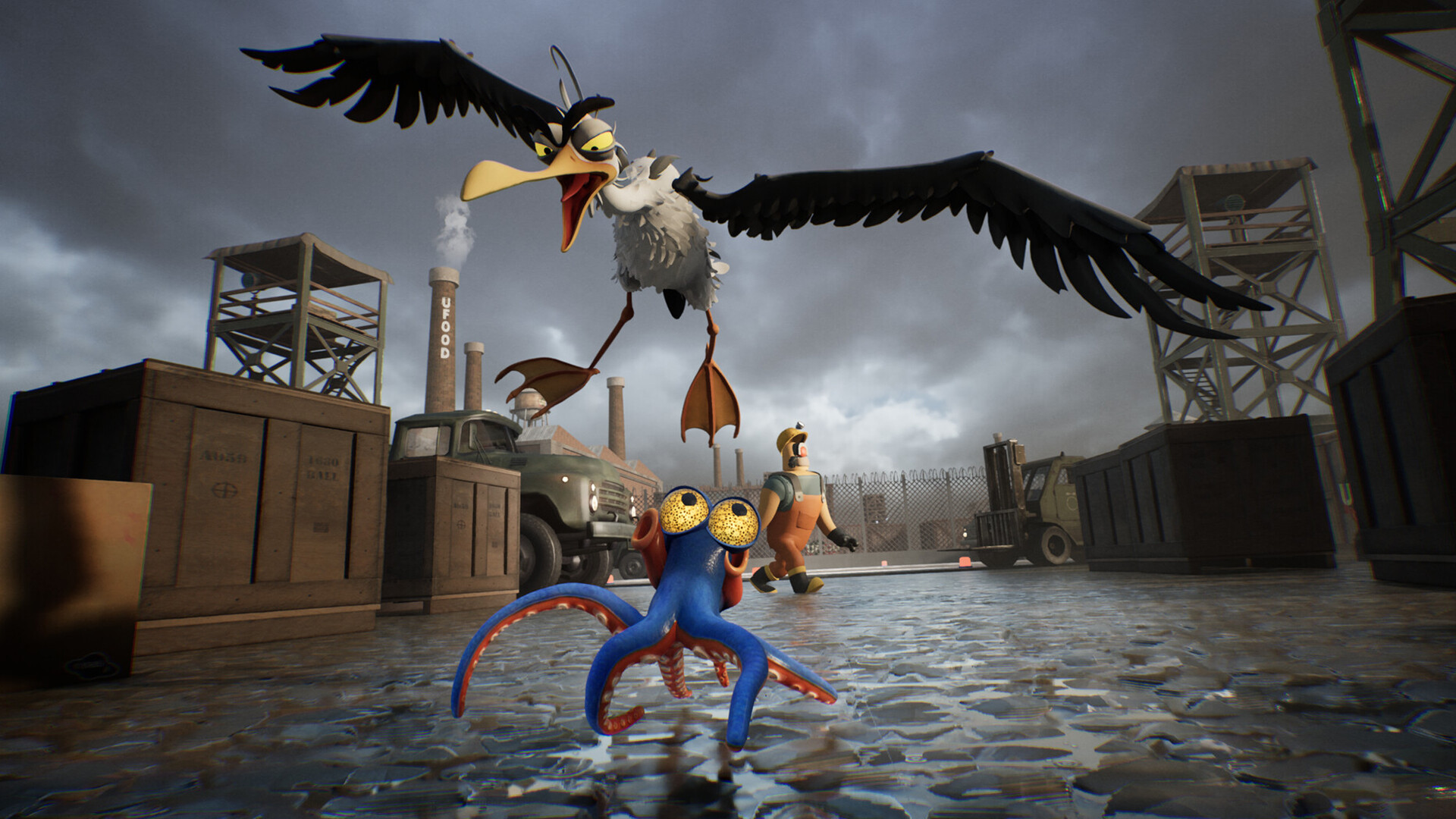 A cartoon octopus game