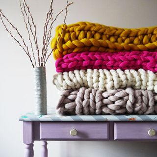 There’s no better exemplification of ‘hygge’ than this super-chunky knit blanket