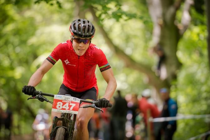 Annika Langvad in the lead
