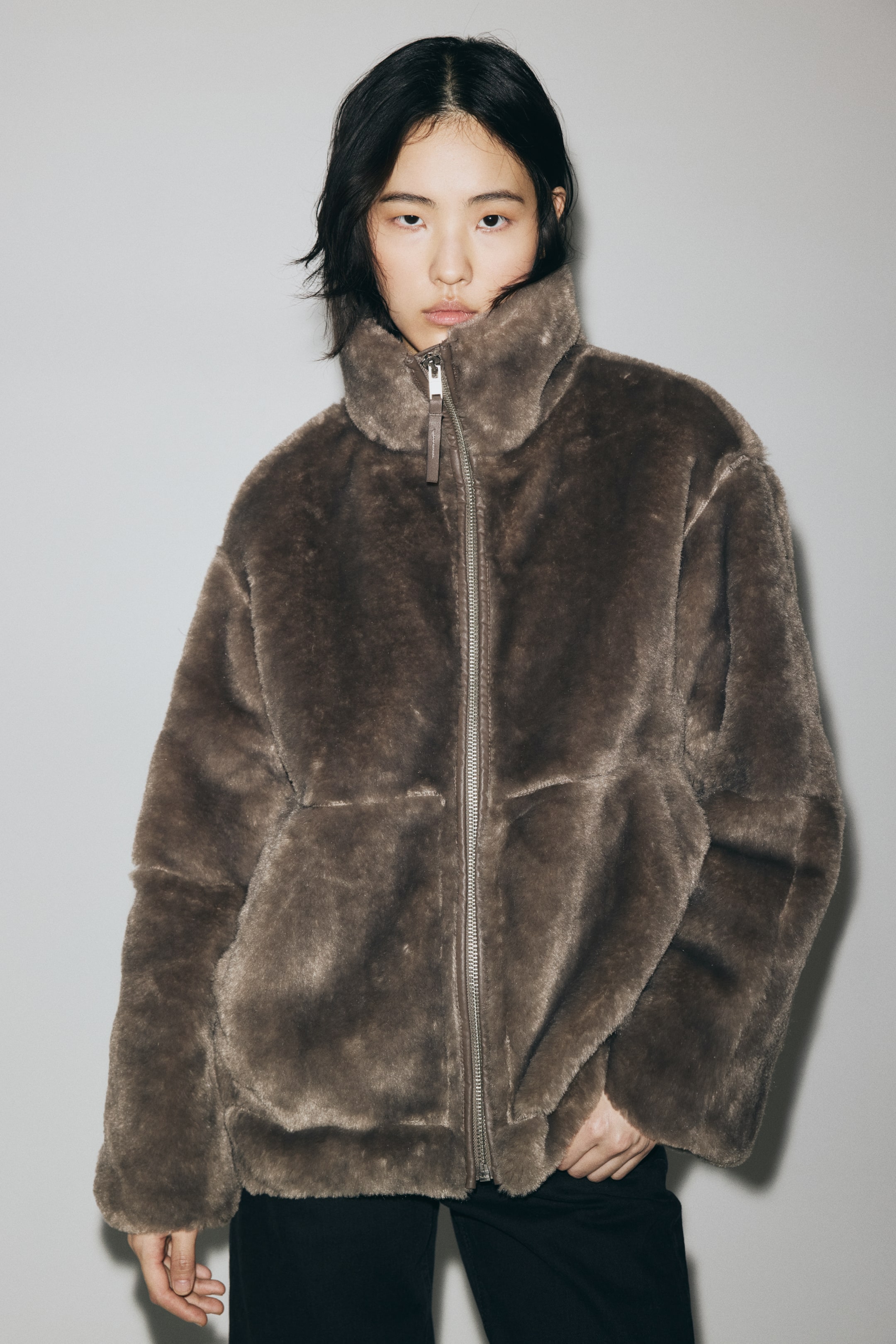 Oversized Jacket - Dark Beige