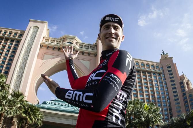 Taylor Phinney (BMC) at the start of stage 2 of the Dubai Tour