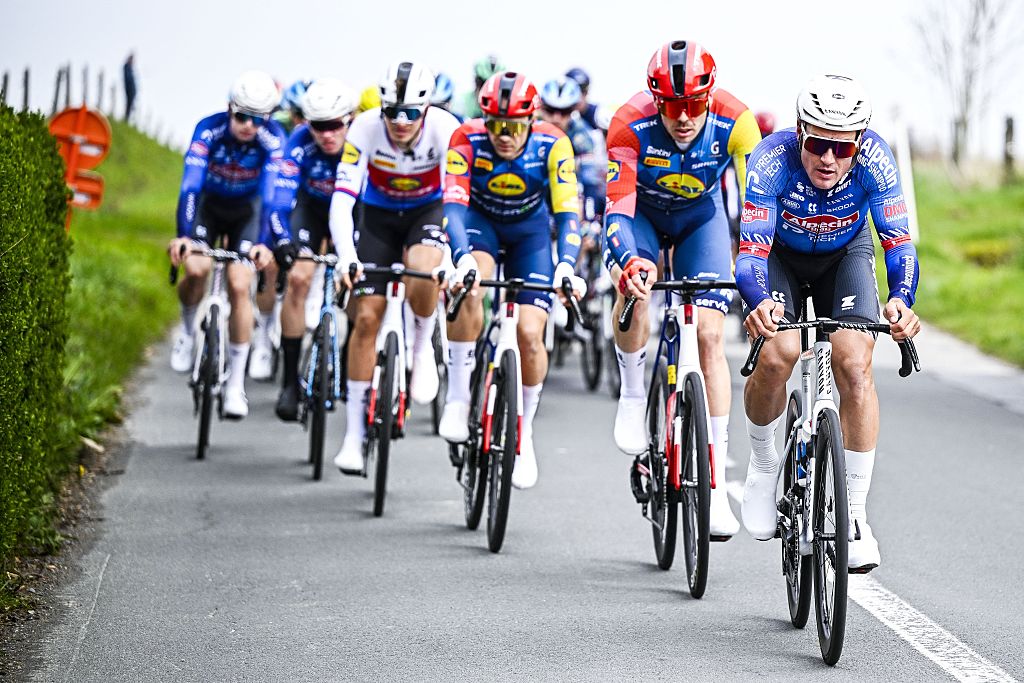 Swiss Silvan Dillier of Alpecin-Premier Tech pictured in action during the 'E3 Saxo Bank Classic' one day cycling race, 208,8km from and to Harelbeke, on Friday 27 March 2026. BELGA PHOTO JASPER JACOBS (Photo by JASPER JACOBS / BELGA MAG / Belga via AFP)