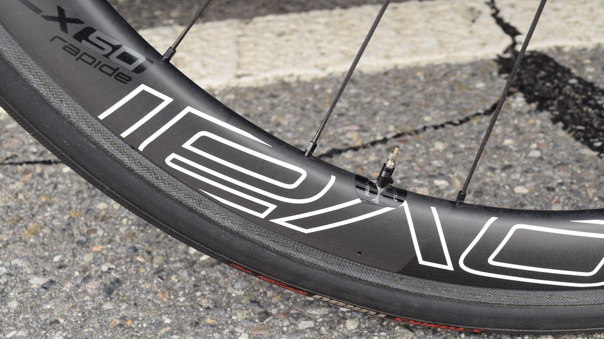 Roval provide stickers to prevent the tyre valve rattling against the rim