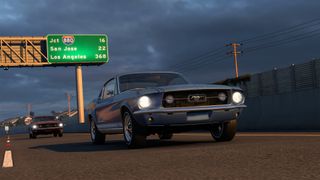 A Mustang in American Truck Simulator