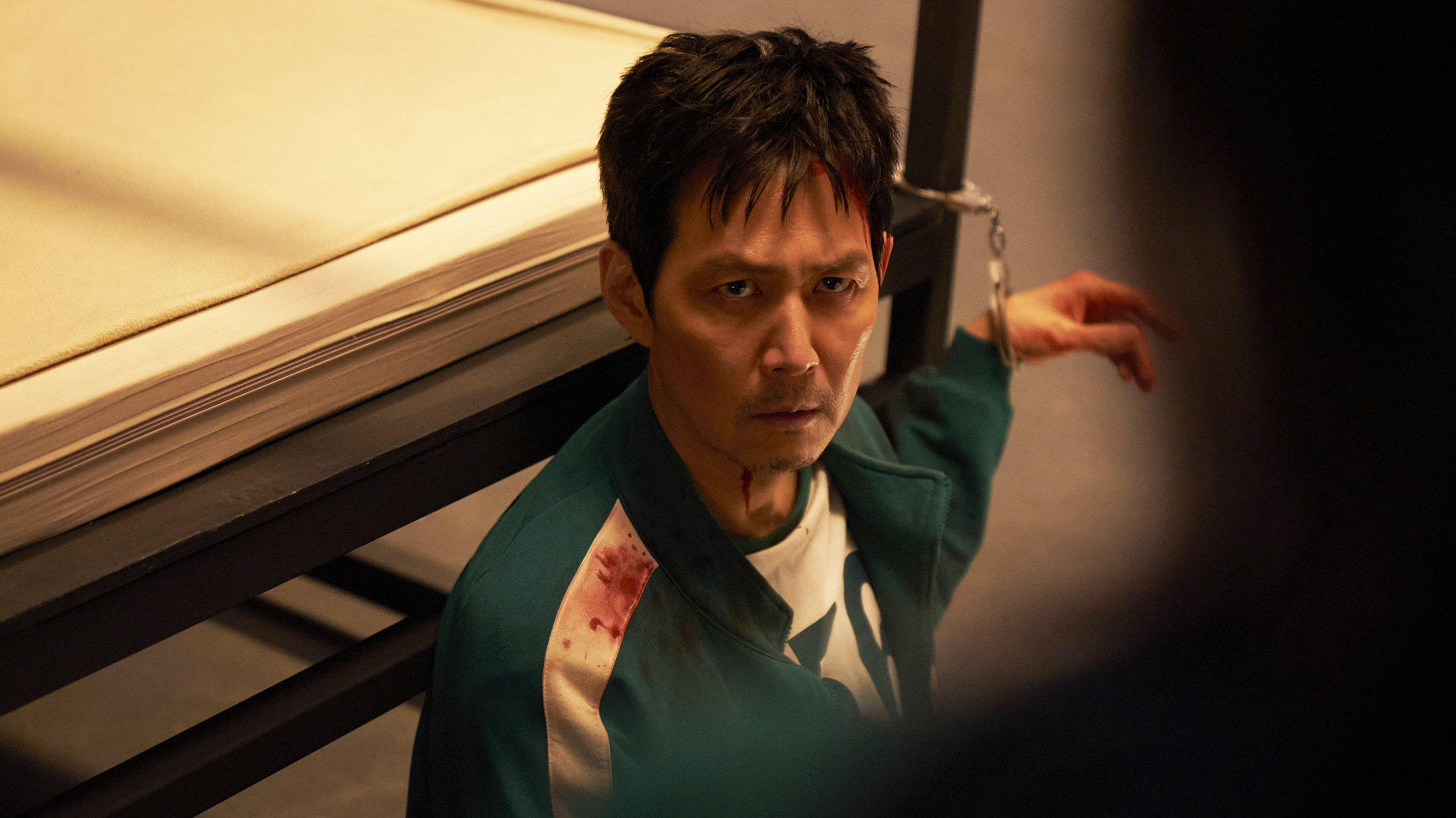 Gi-hun handcuffed to a bed in Squid Game season 3