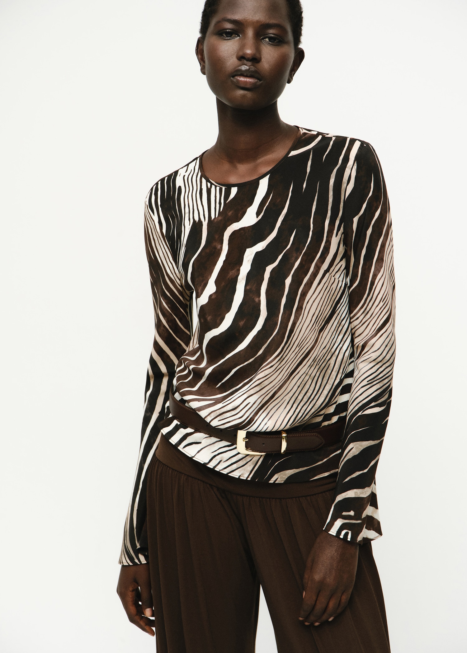 Zebra Print Blouse - Women | Mango Usa