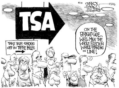 Editorial cartoon U.S. TSA Lines