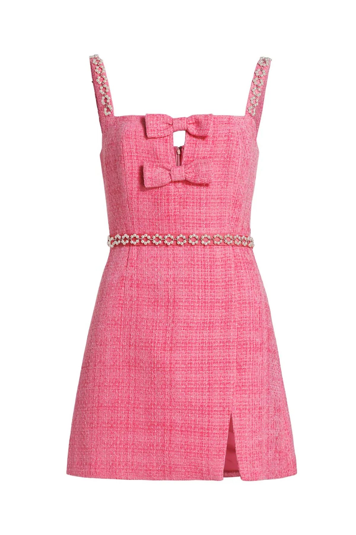 Self-Portrait Beaded Bouclé-Knit Minidress