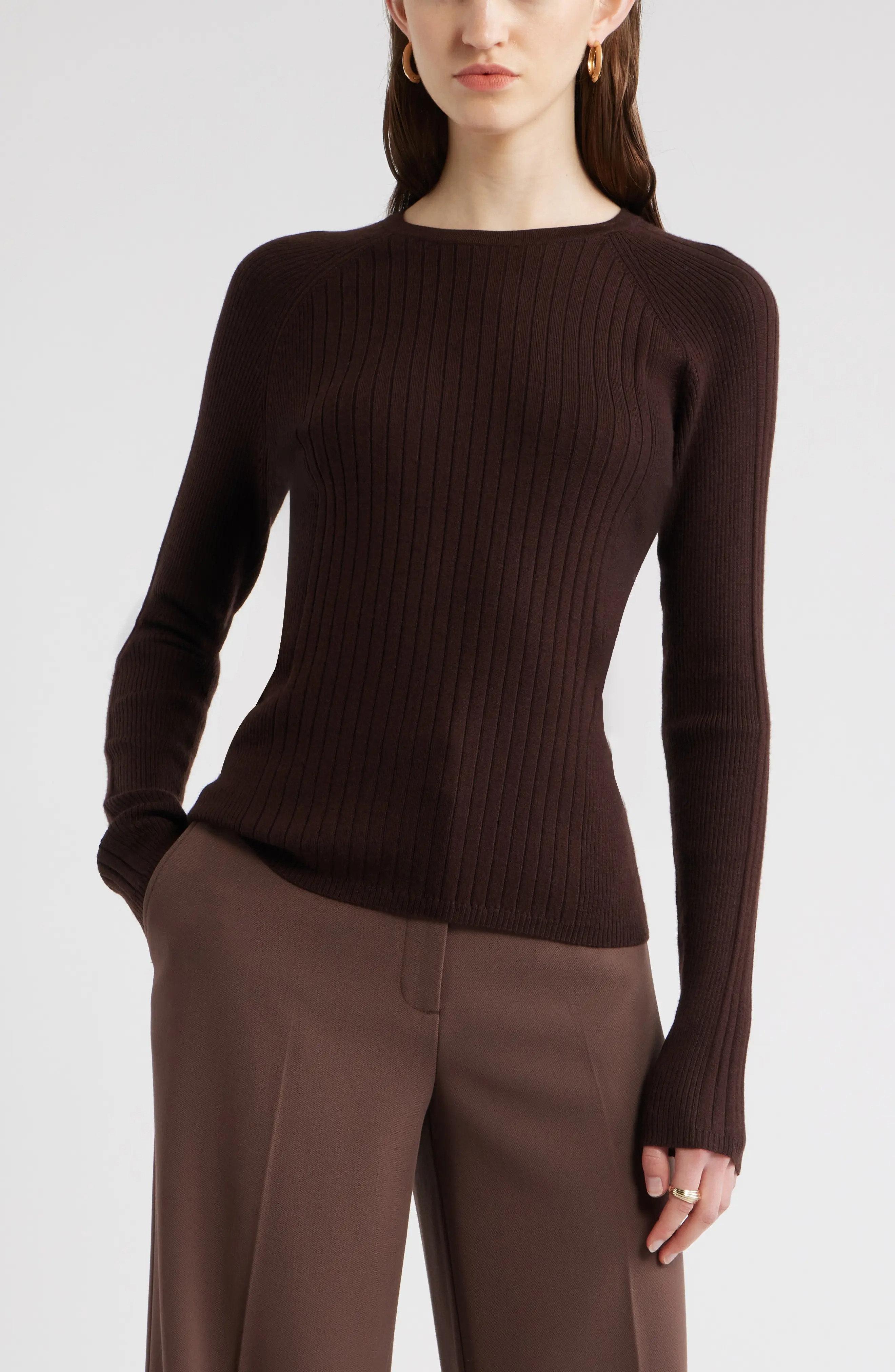 Nordstrom, Rib Wool Blend Sweater