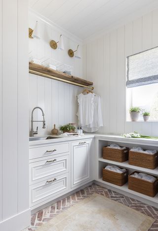 Open shelving helps to add even more storage space