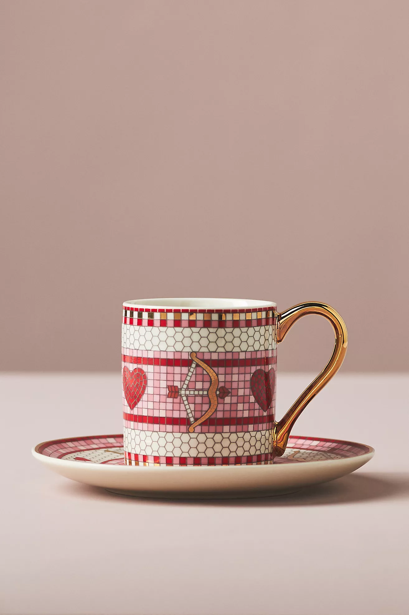 Valentine Bistro Tile Espresso Cup &amp;amp; Saucer