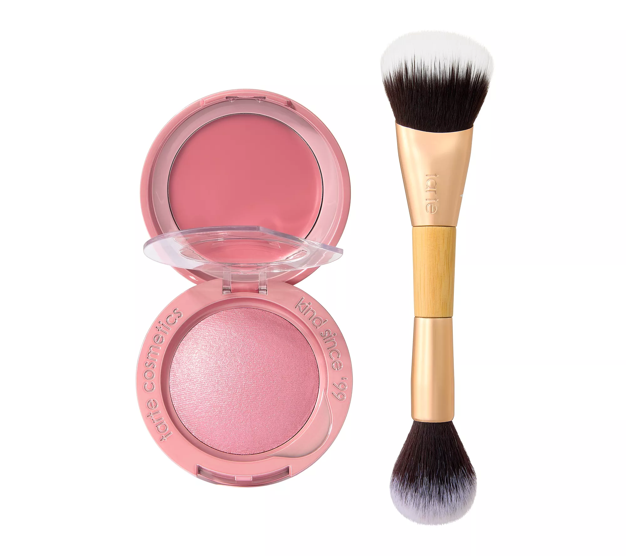 Tarte Macaron Baked & Cream Blush With Brush