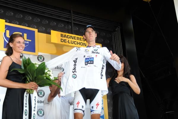 Andy Schleck (Saxo Bank) lost yellow in controversial circumstances