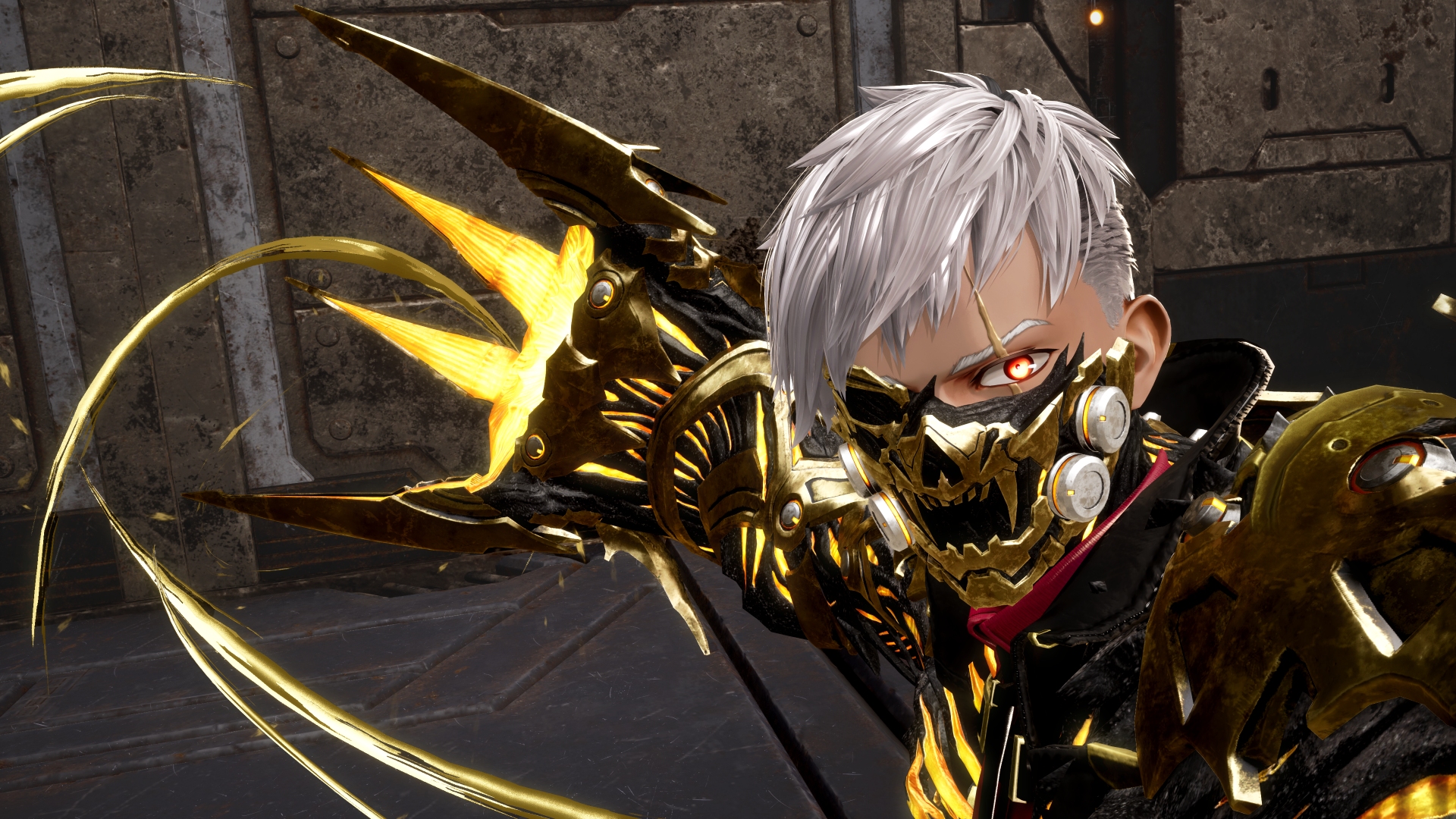 The player character in Code Vein 2, about to perform a claw-like attack with their Jail weapon.