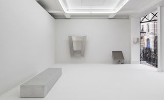exhibition in white room