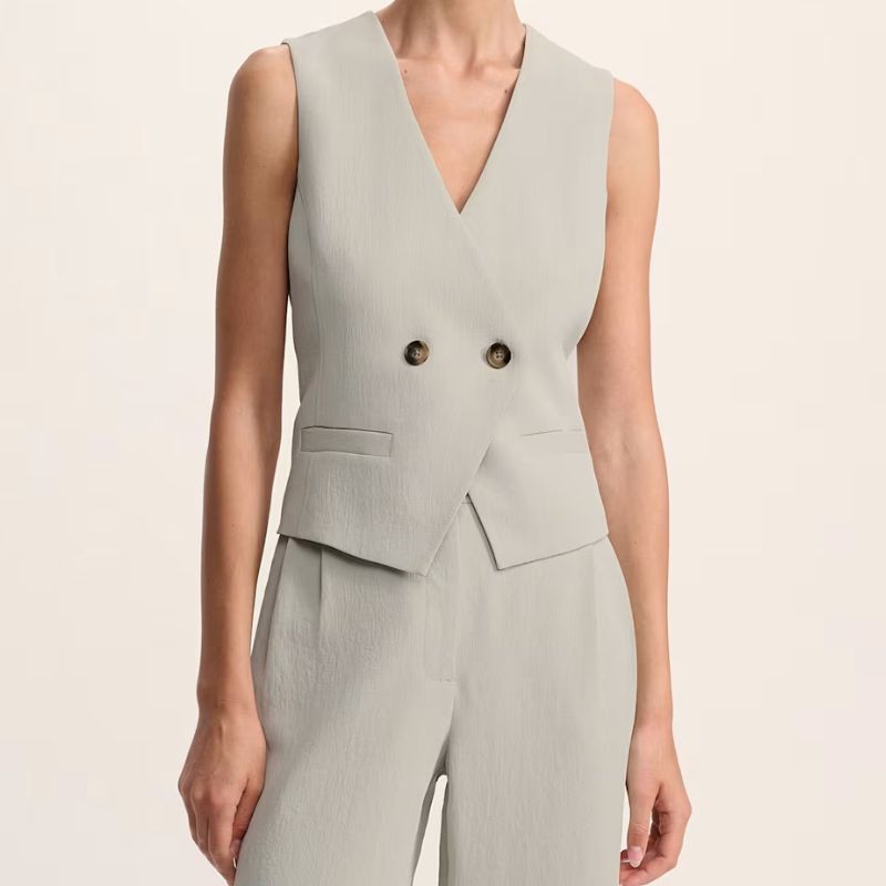 mint waistcoat and trousers