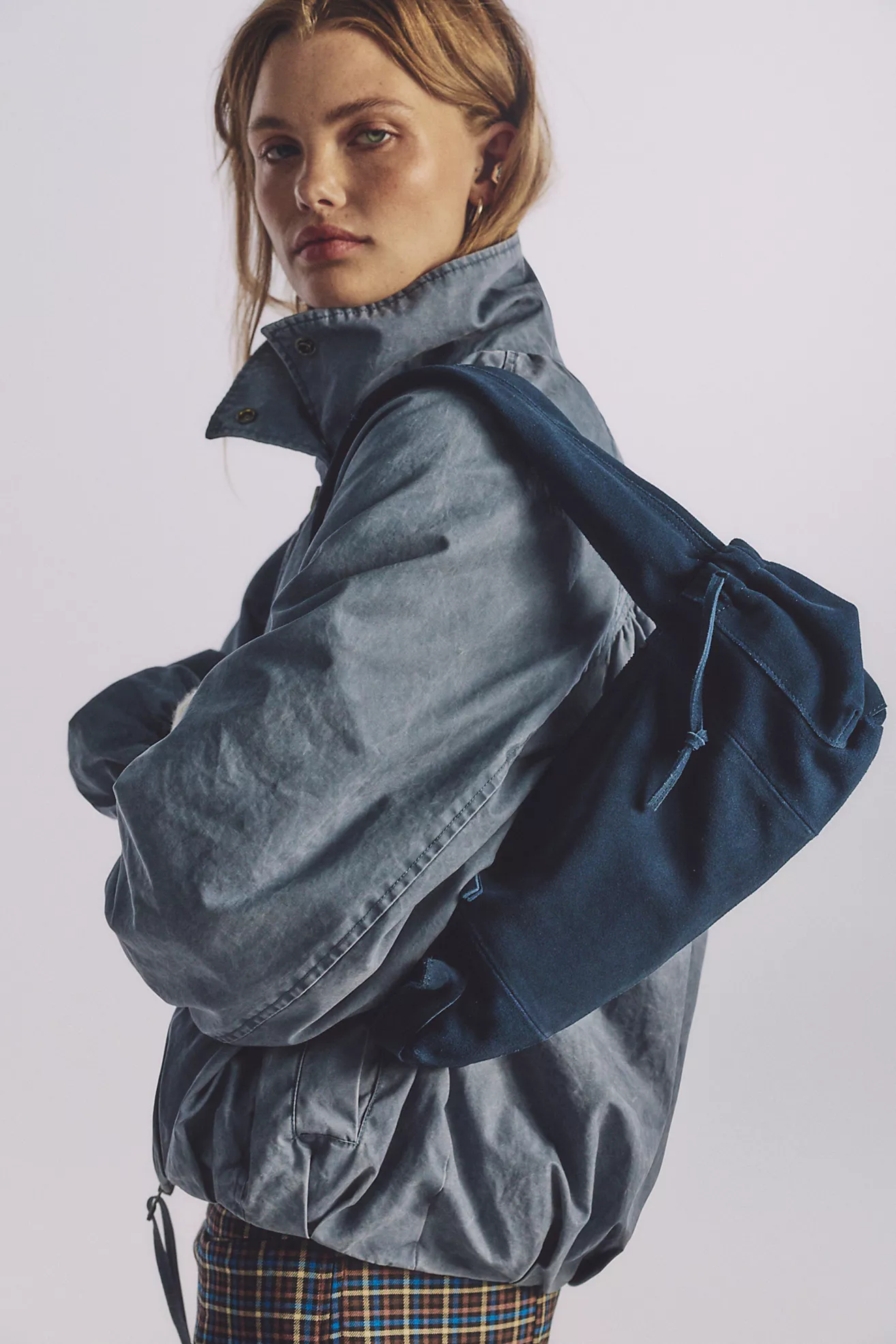 Soto East West Suede Shoulder Bag