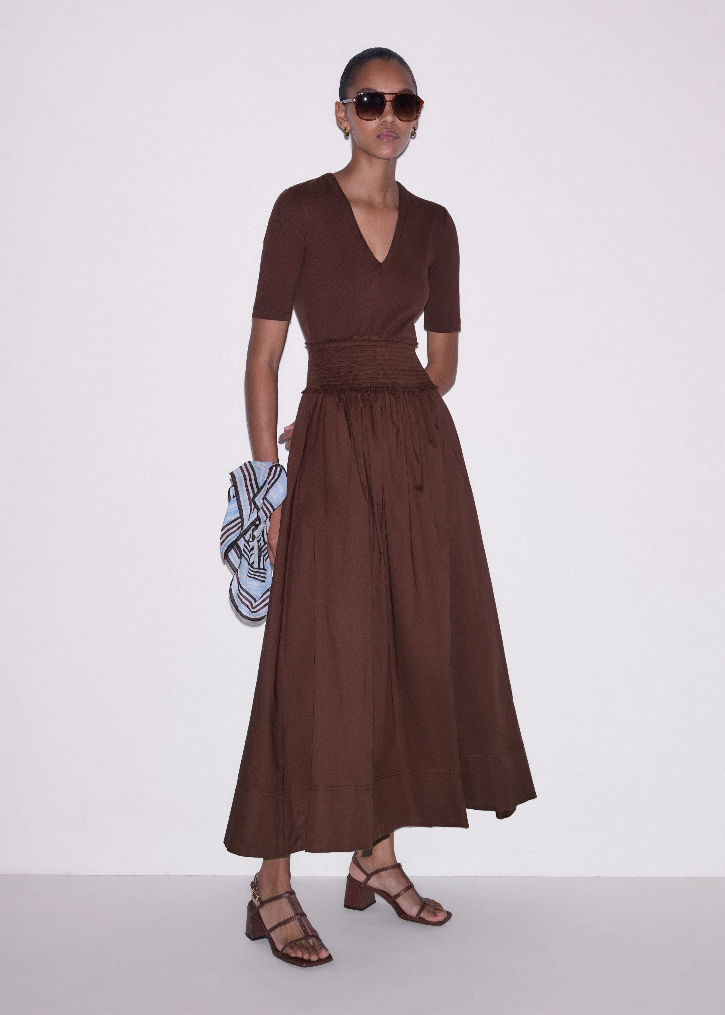 Mixed Media Maxi Dress