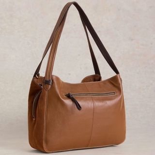 M&S tan leather handbag