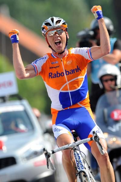 Koos Moerenhout, 37, hasn't won much in his long career, but got a splendid victory over young Tony Martin in Ronse.