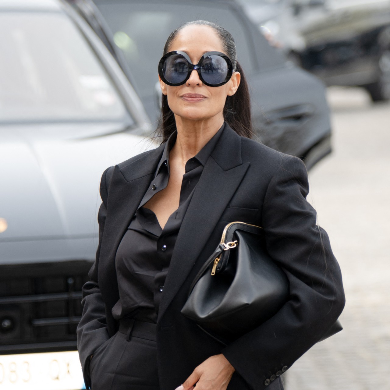 a black woman photographed during paris fashion week
