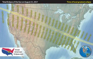 Time of local greatest eclipse 2017