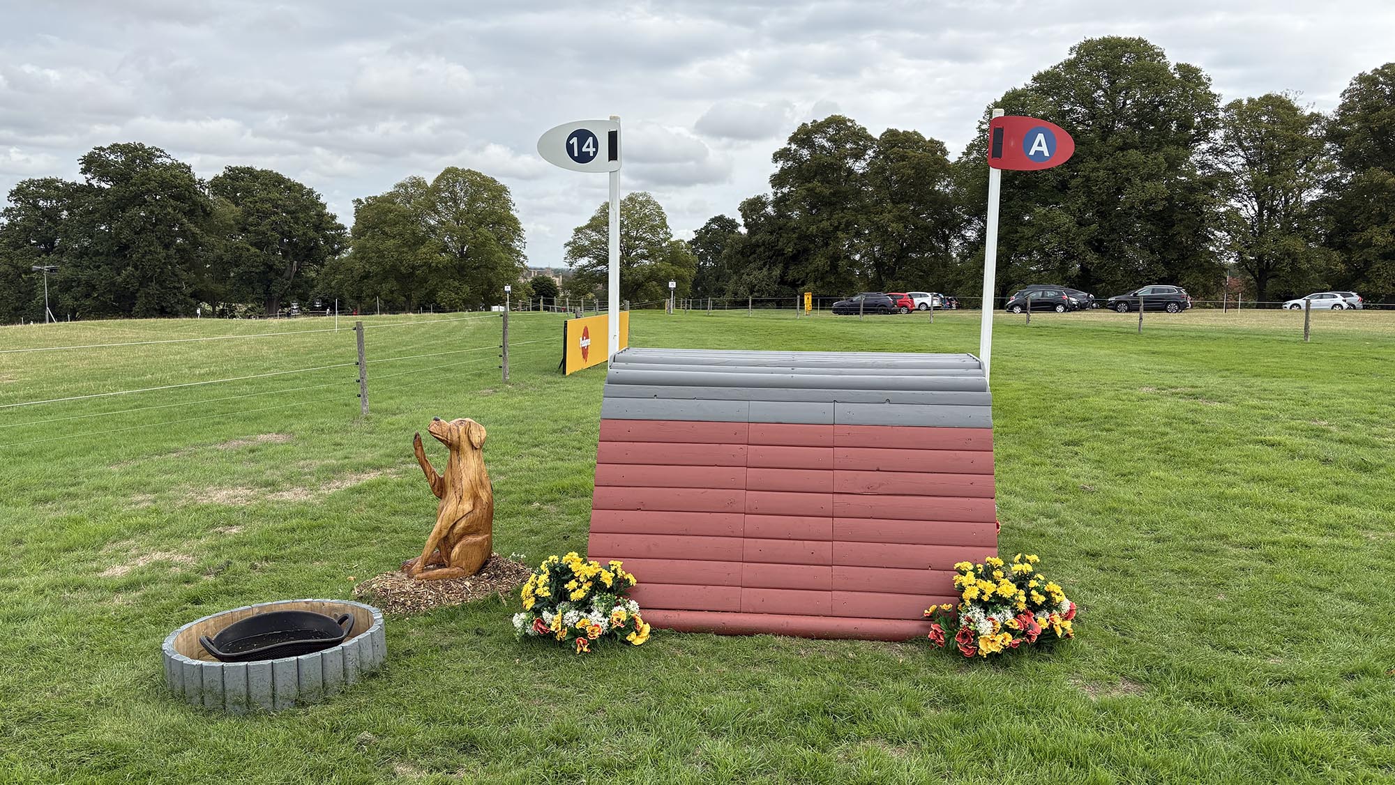 Narrow fence on the Burghley cross-country course 2026
