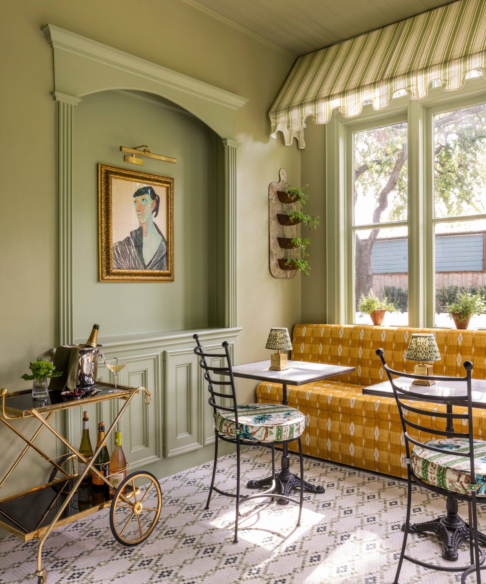 The Marlene hotel with a vintage bar cart
