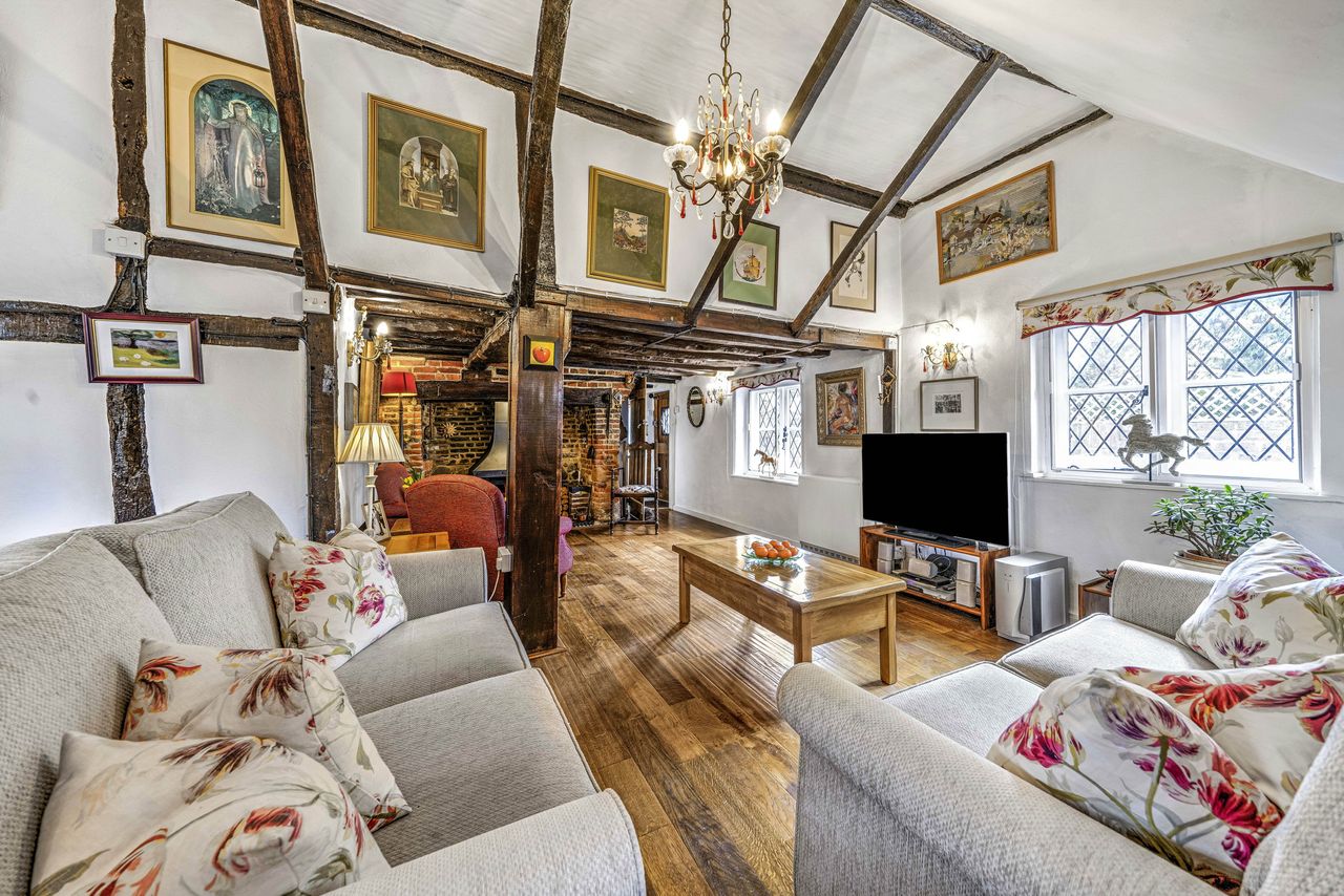 Images of the interiors and exteriors of The Thatched Cottage, Nutbourne