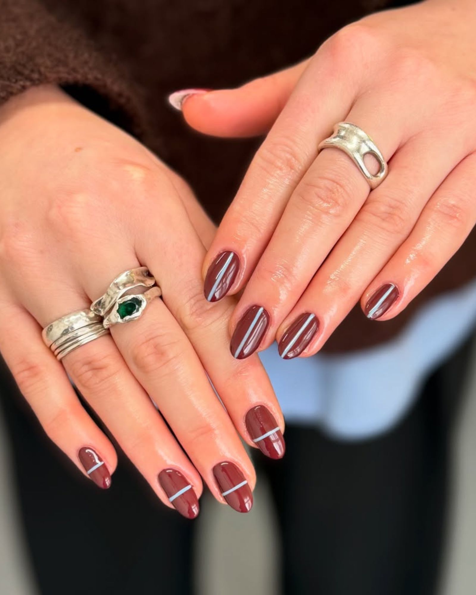 Striped Nail Art @_citre