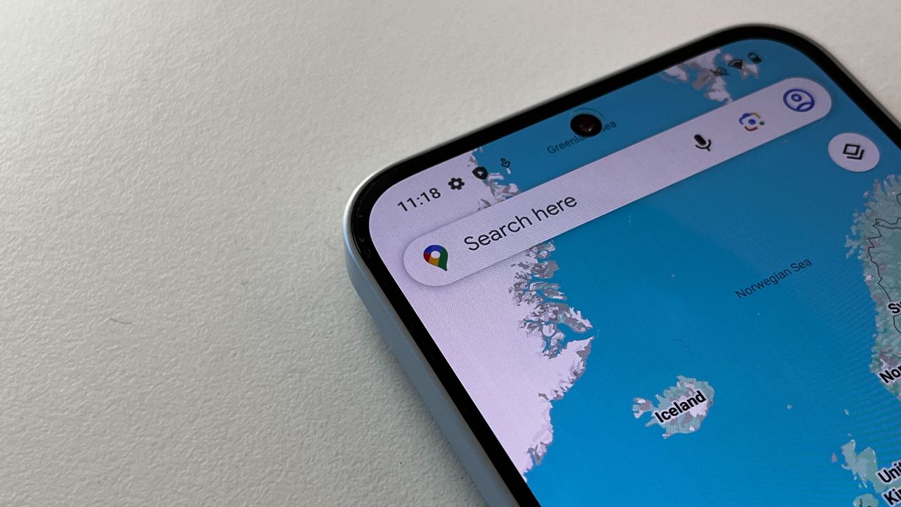 A image of the Google Maps app open on a phone