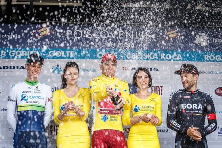 The 2016 Tour de Slov&eacute;nie podium