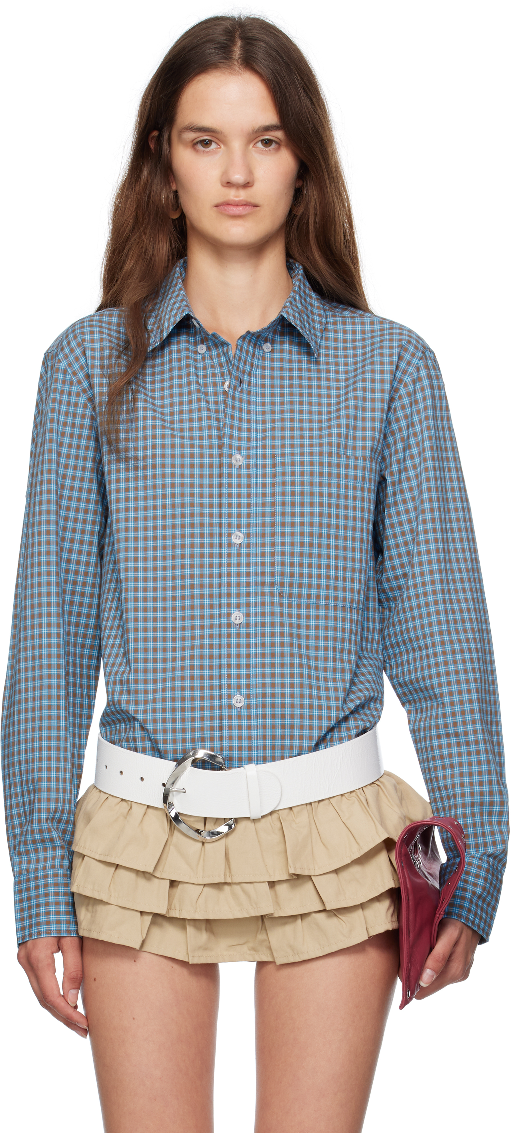Blue &amp;amp; Brown Jeremy Long Sleeve Shirt