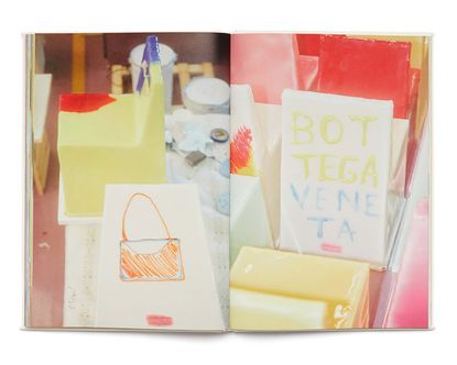 Open fashion books spread from Bottega Veneta Come Stai
