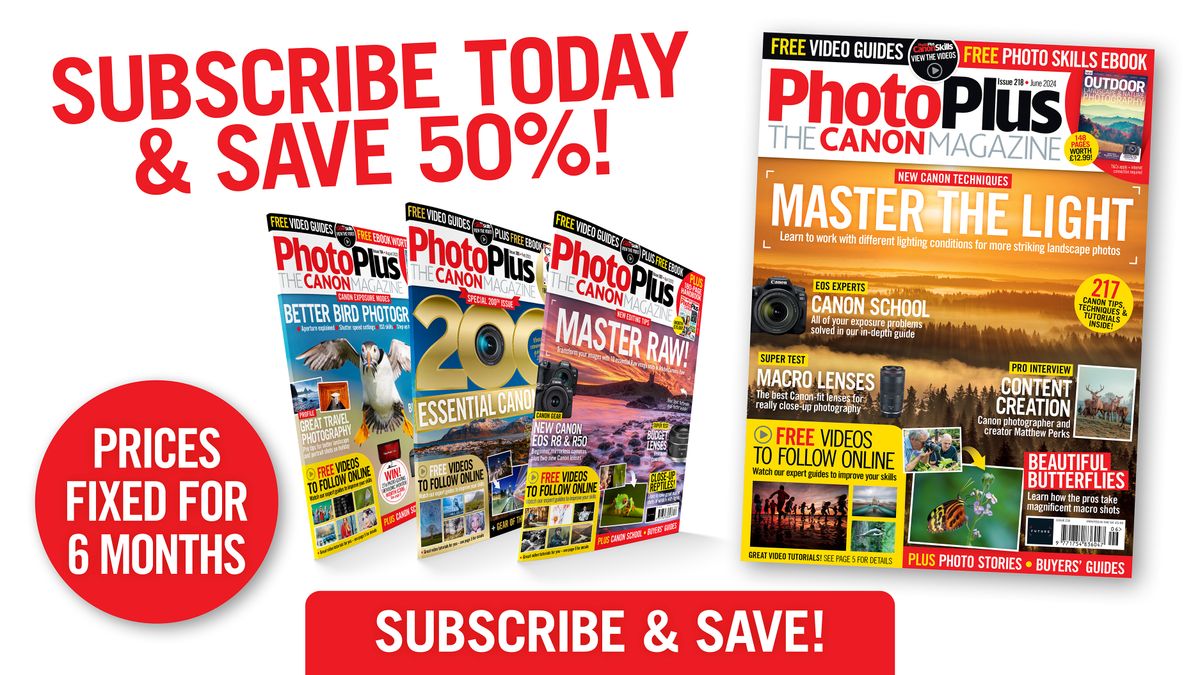 Image for New PhotoPlus: The Canon Magazine June issue 218 – Big half-price sale! Save 50% on subs!