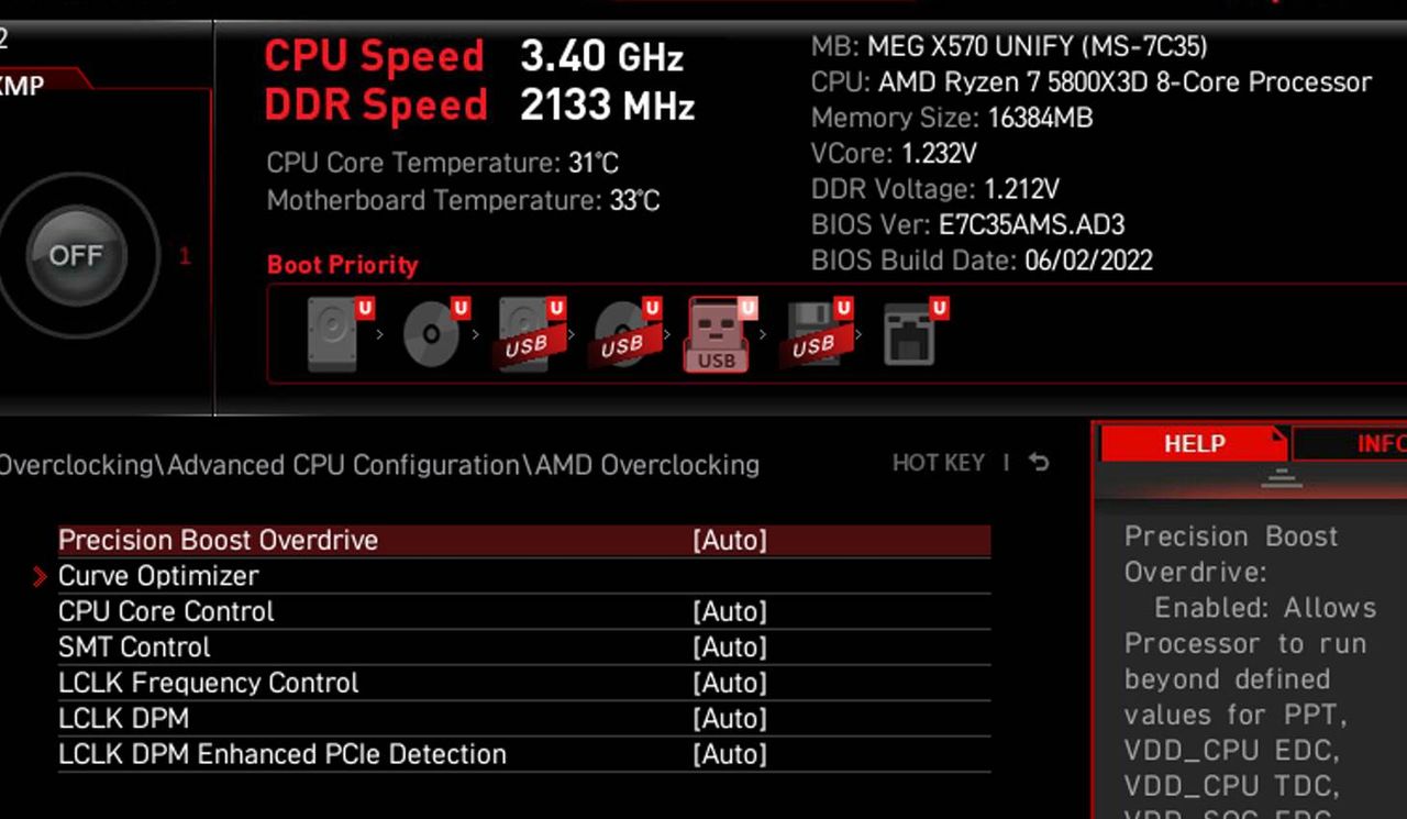 その他 Ryzen7 5800X+msi X570unify+DDR4 16GBx2 MSI X570 Beta BIOS Enables Ryzen 7 5800X3D Tweaking | Tom's Hardware