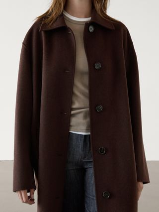 Long Wool Blend Coat