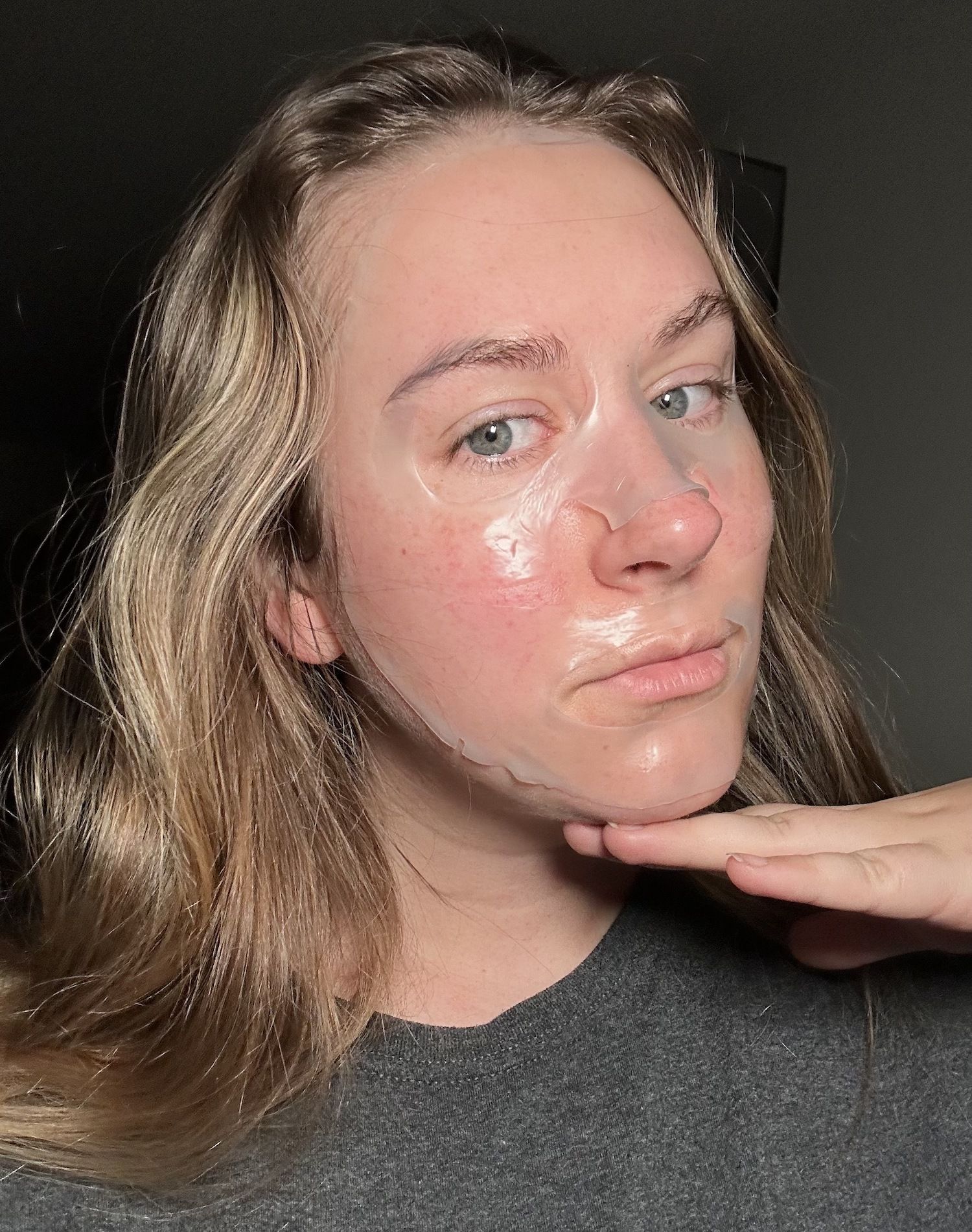 Beauty editor Kaitlyn McLintock after waking up wearing Biodance Bio-Collagen Real Deep Collagen Mask
