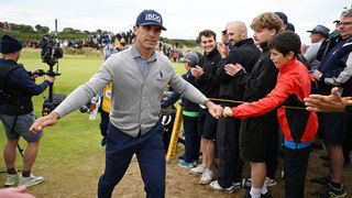 Billy Horschel greets fans at The Open