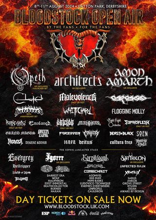 The updated poster for Bloodstock Open Air 2024