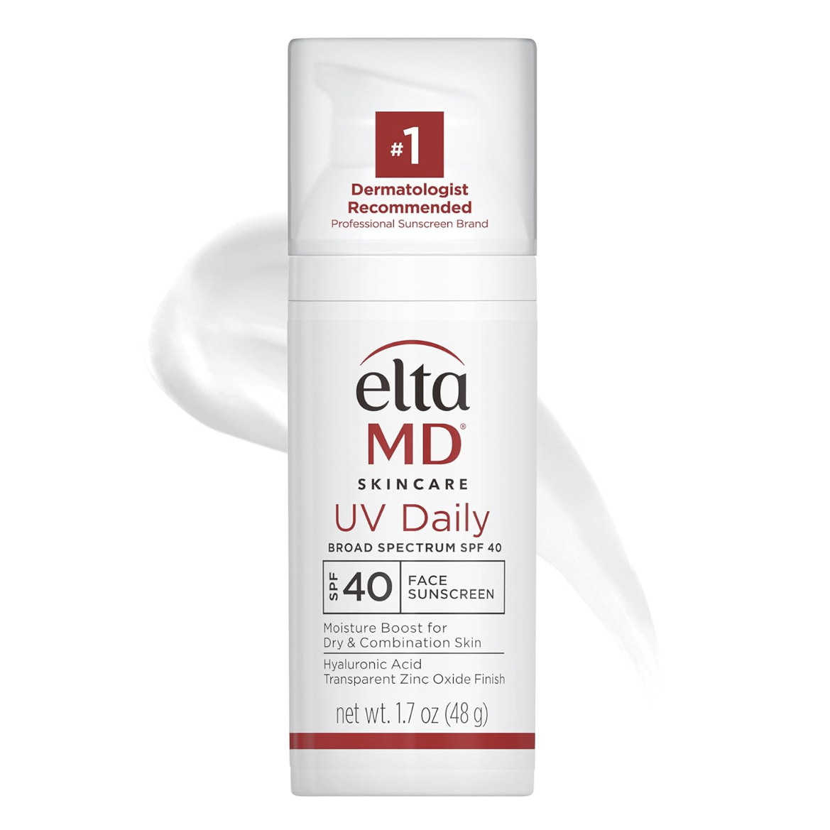 Eltamd Uv Daily Spf 40 Face Sunscreen Moisturizer With Zinc Oxide, Daily Face Moisturizer With Spf, Sunscreen, for Dry Skin 1.7 Oz Pump