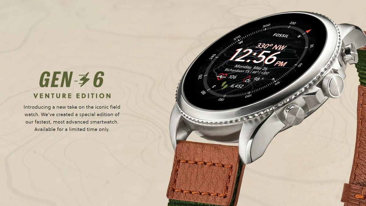 Fossil Watch Gen 6 Venture is a smartwatch made with recycled materials