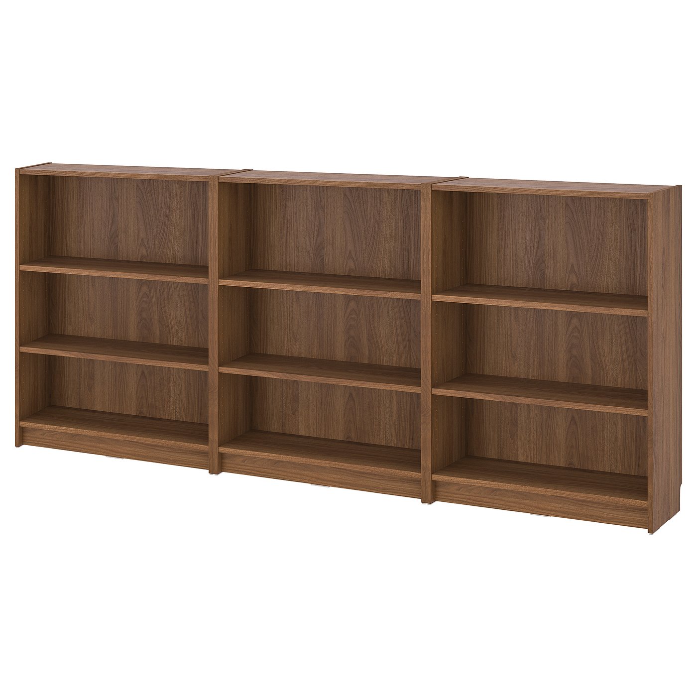 Billy Bookcase Combination - Brown Walnut Effect 94 1/2x11x41 3/4 "