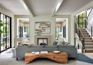 Open plan great room with large windows by Catherine Ebert Interiors, photograph Stacy Zarin Goldberg