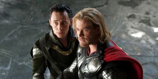 Tom Hiddleston and Chris Hemsworth in Thor