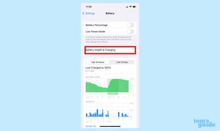 go to battery health and charging in iOS 16.1 to turn on clean energy charging