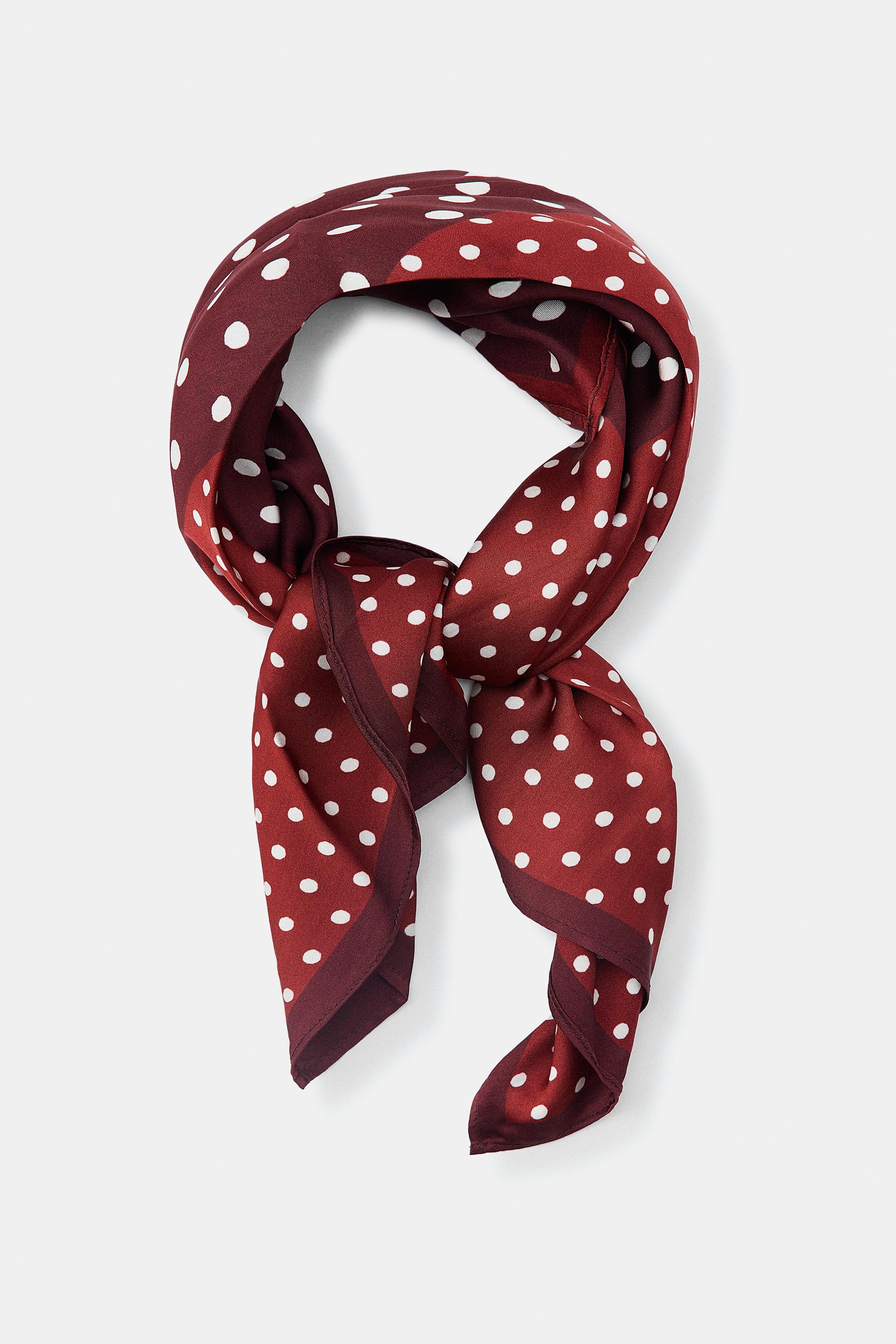 100% Viscose Polka Dot Print Scarf