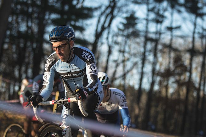 Concentration on the face of Cycle-Smart's Adam Myerson