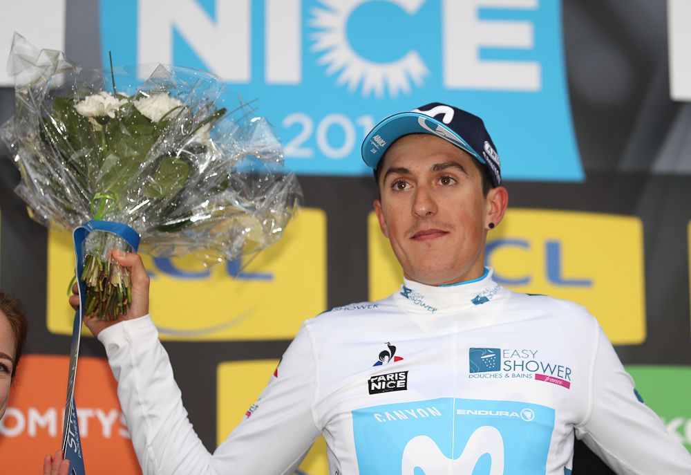 Marc Soler in the white jersey after stage 2